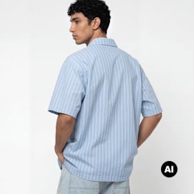 Dickies Venedocia Stripe Shortsleeve Shirt blauw