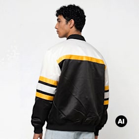 Mitchell & Ness NBA L.A. Lakers Team Color Head Coach Light Weight Satin Jacket schwarz
