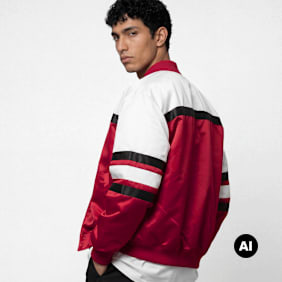 Mitchell & Ness NBA Chicago Bulls Team Color Head Coach Light Weight Satin Jacket rojo