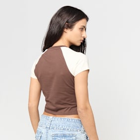 True Religion Contrast Raglan Baby Tee smeđa