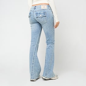 True Religion Joey Low Rise Flare Flap blauw