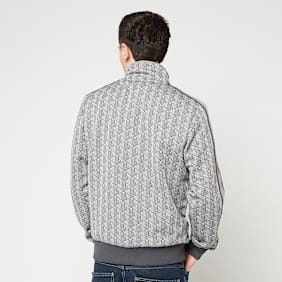 Lacoste Track-Jacke Paris aus Jacquard mit Reißverschluss grau