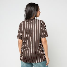 Karl Kani Small Signature Essential Pinstripe OS Tee marrone