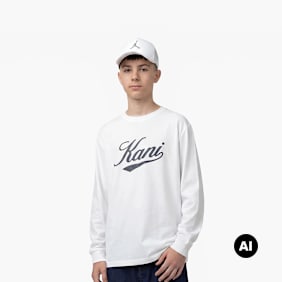 Karl Kani Cursive Varsity Longsleeve Junior wit