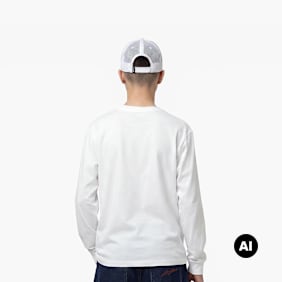 Karl Kani Cursive Varsity Longsleeve Junior wit