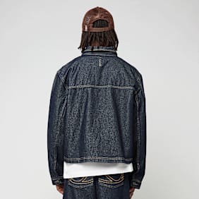 Karl Kani Kani Jeans Cropped Rinsed Denim Jacket azul