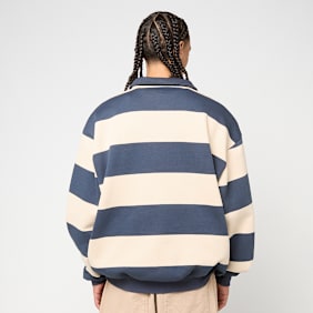 Karl Kani Heritage Stripe Oversized Rugby Shirt niebieski