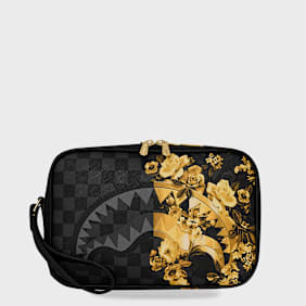 SPRAYGROUND Gold Floral Remis Toiletry Brick negro