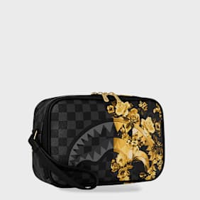 SPRAYGROUND Gold Floral Remis Toiletry Brick zwart
