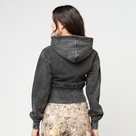 Felicious Washed cropped Sweat Jacket grijs