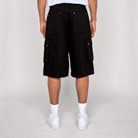 Urban Classics Washed Workwear Cargo Shorts schwarz