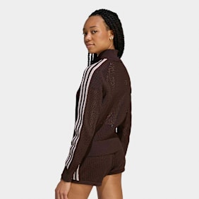 adidas Originals Knitted Crochet Firebird Track Top marrone