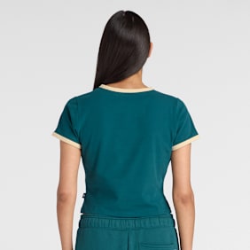 New Balance Linear Heritage Ringer T-Shirt verde