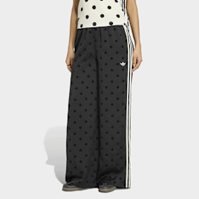adidas Originals Satin Polka Dots Wide Leg Pants nero