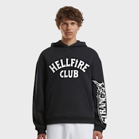 Mister Tee Stranger Things Hellfire Club Fluffy Hoody czarny