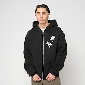 Mister Tee Mary Cross Fluffy Zip Hoody schwarz