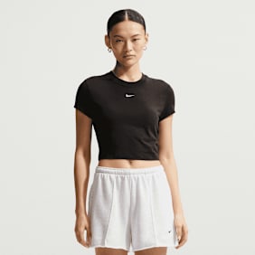 Nike Sportswear Chill Knit Cropped T-Shirt schwarz