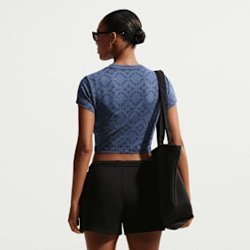 Nike   Sportswear Chill Knit Cropped T-Shirt azul