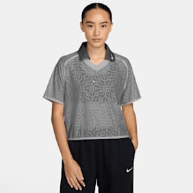 Nike Sportswear Loose Lace Polo Jersey Top grau