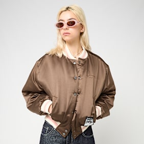 Karl Kani Signature Bowling Jacket Brown smeđa