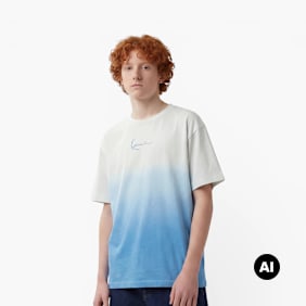 Karl Kani Signature Gradient T-Shirt blanco