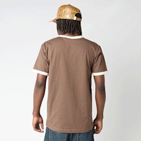 Karl Kani Cursive Varsity Regular Ringer T-Shirt braun