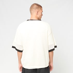 Karl Kani Cursive Varsity Crochet Boxy T-Shirt beige