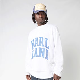 Karl Kani Stencil Mesh Boxy Longsleeve bianco