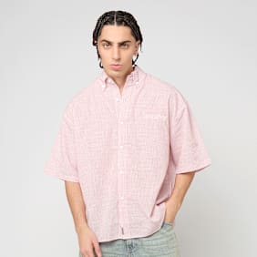 Another Cotton Lab The Short Sleeve Shirt rosa