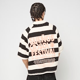 Another Cotton Lab Stripe Polo Tee schwarz