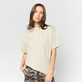 Karl Kani Small Signature Essential Pinstripe OS Tee beige