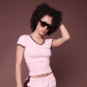 KAPPA x SNIPES KAPPA x SNIPES Rib T-Shirt rosa