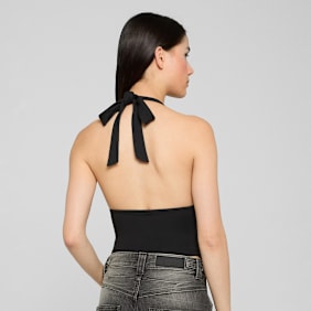Urban Classics Ladies Polyamide Jersey Neckholder Top czarny