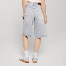 Urban Classics Ladies Denim Bermuda blauw