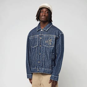 New Era Script Denim Jacket plava