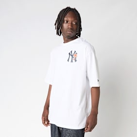 New Era MLB Floral Oversized Tee blanc
