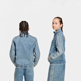 adidas Originals Firebird Loose Denim Track Top blau