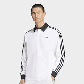 adidas Originals 3 Striped Polo Longsleeve biały