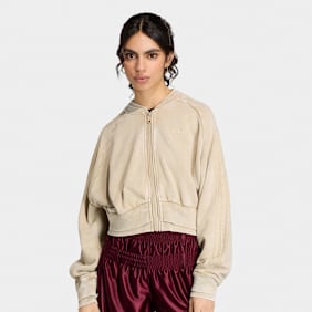 adidas Originals Superstar Double Layered Cropped Track Top bež