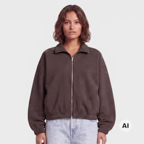 adidas Originals Full Zip Sweatshirt Long Sleeve smeđa