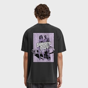 Mister Tee Sunset City Vintage Oversize Tee schwarz