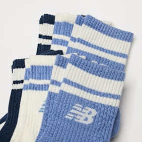 New Balance 6 PACK - Kids Everyday Stripe Midcalf blau