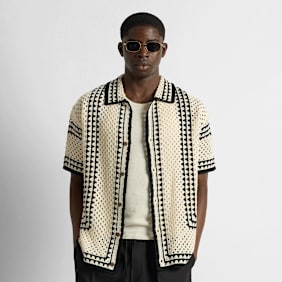 Burocs Crochet Bicolor Shirt beż