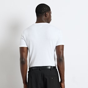 Burocs Slim Rib T-Shirt blanc