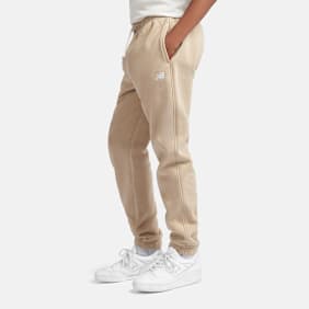 New Balance Brush Back Small Logo Jogger beige