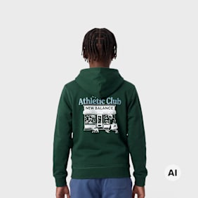 New Balance Sports Club Graphic Zip Hoodie Grün
