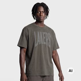 Nike Los Angeles Lakers Basketball-T-Shirt Grau