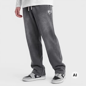 Nike   CHI MNK TF SI Fleece Open Hem Washed Pant cinzento