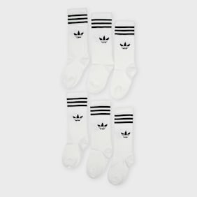 Undefined Brand 6 PACK - 3 Stripes Crew blanco
