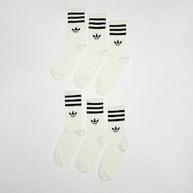 adidas Originals 6 PACK - 3-Stripes Crew Socks wit